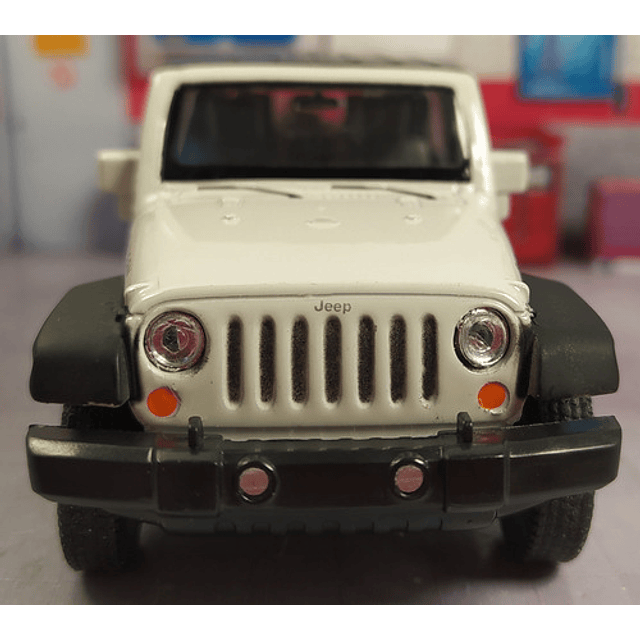 Jeep Wrangler Rubicon Blanco Escala 1/36 Marca Welly