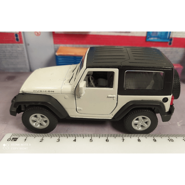 Jeep Wrangler Rubicon Blanco Escala 1/36 Marca Welly