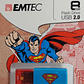 Flash Drive USB 2.0 de 8 GB, EMTEC, SuperMan - Miniatura 1