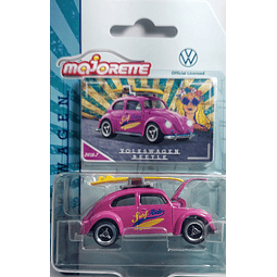 VOLKSWAGEN ESCARABAJO CON TABLA DE SURF , Escala 1:64, Marca MAJORETTE