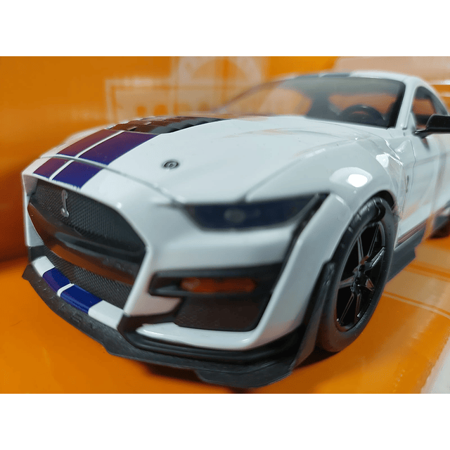 Ford Mustang Shelby Gt500 2020 BLANCO  Escala 1/24, Marca Jada