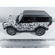 Ford Bronco 2022 blanco camuflado Kinsmart, Escala 1-34