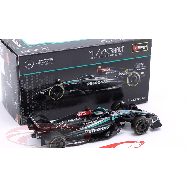 Mercedes-amg F1 W15 E RUSELL en caja de CARTON 1-43
