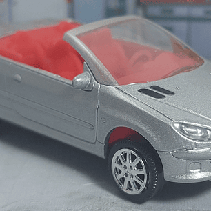 Peugeot 206 a escala 1/64 plata Norev-